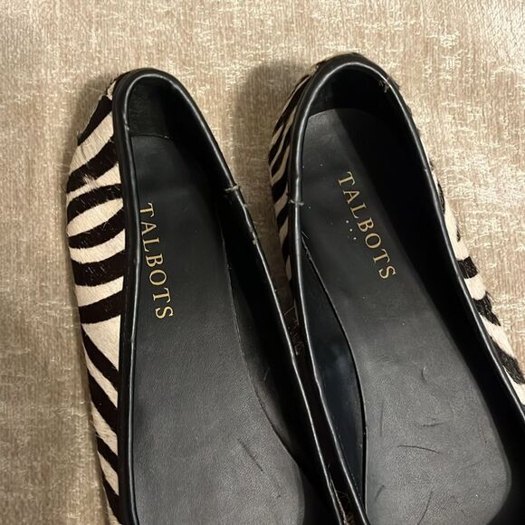 Talbots Zebra Print Calf Hair Flats - Picture 2 of 9
